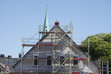 Baustelle, Neubau, Dachstuhl