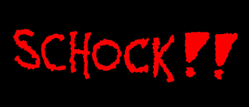 Schock Symbol auf Tafel