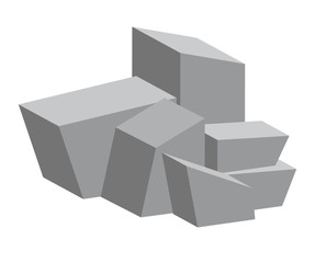 stone heap vector symbol icon design.