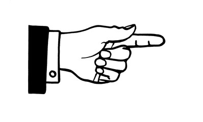 Fingerzeig nach rechts