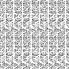Seamless vector hand drawn pattern with triangles