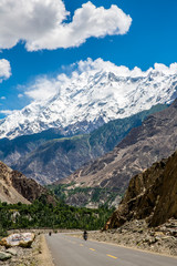 A stunning view of Mt. Rakaposhi from Karakoram Highway, Pakistan