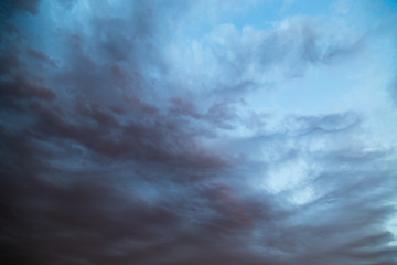 Clouds at sunset as background