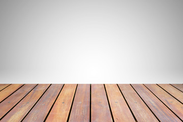 Wooden scene on white background