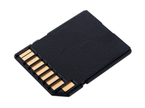 memory card on white background