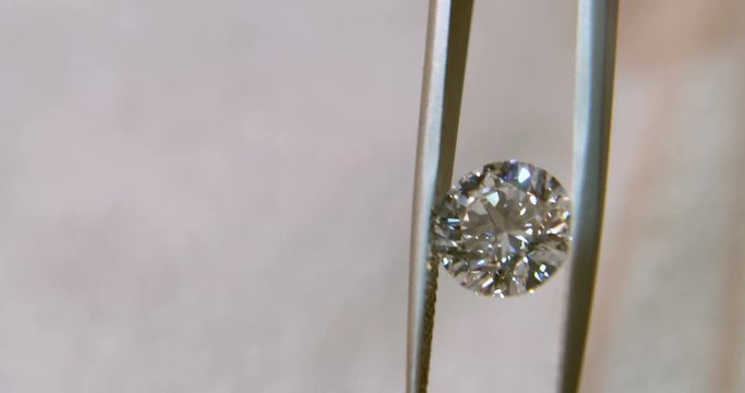 Close-up diamond . 4K