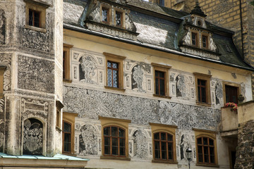 Frydlant, medieval fortress, castle in north of Czech Republic, Czechia