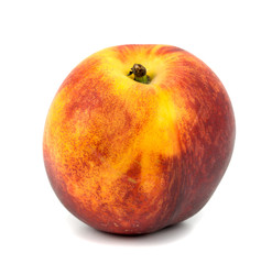 Peach on a white background