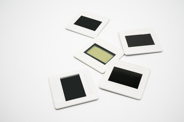 35mm slide film isolated on white