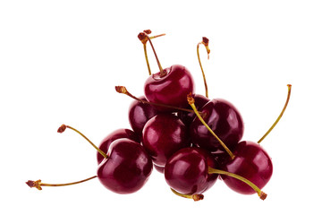 Cherry berry fruit isolated on white background