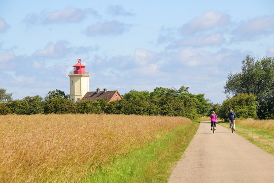 Radfahren auf der Insel Fehmarn, Ostsee Deutschland