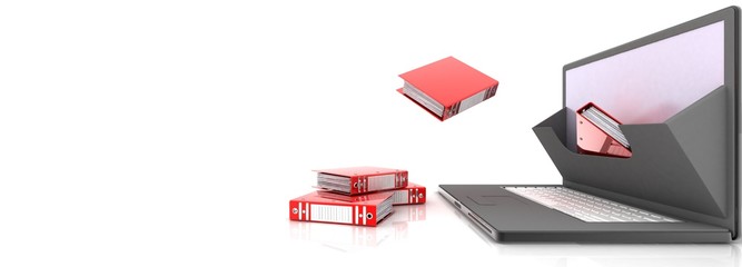 ARCHIVE . 3d Render Illustration.