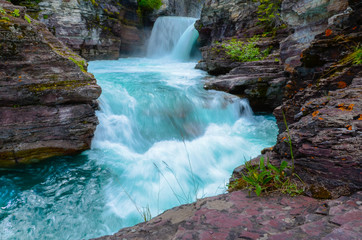 St. Mary's Falls in Glacier National Park
