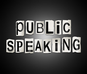 Public speaking concept.