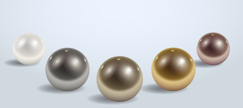 Composition of different metal or plastic balls on the plane