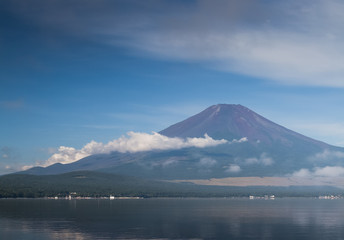 Mountain Fuji and Yamanakako lake in summer