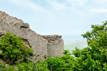 Fototapeta na wymiar Fortress remains Gala, Azerbaijan