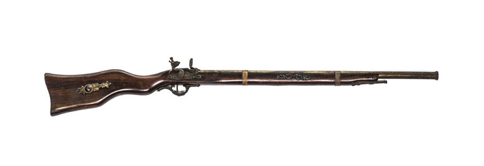 Ancient long flintlock,old rifle