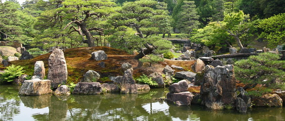 Panoramic japanese garden