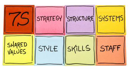 7S - organizational culture, analysis and development concept