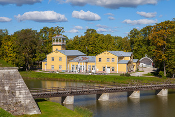 Cosy old wooden building (spa mansion) near Kuressaare castle. A view of Saaremaa island, Estonia. © Mykola Iegorov