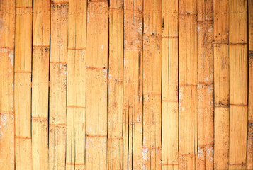Texture of bamboo wall, bamboo house