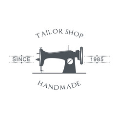 vector logo for tailor shop 