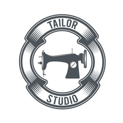 vector logo for tailor shop 