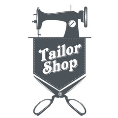 vector logo for tailor shop 