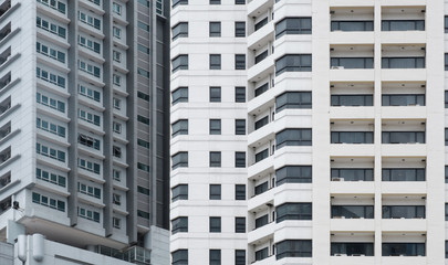 Fototapeta premium Apartment building / Exterior view of apartment building.