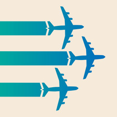 Plane silhouette design background