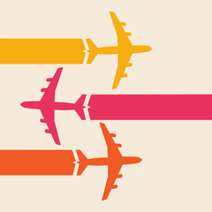Plane silhouette design background