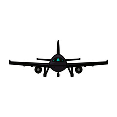 Airplane jet isolated