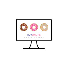 donuts sweet buy online illustration