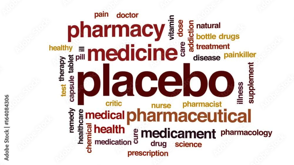 Poster Placebo animated word cloud, text design animation.