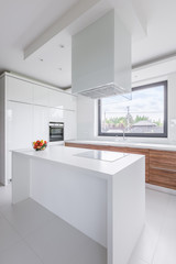 Fototapeta na wymiar New design white kitchen