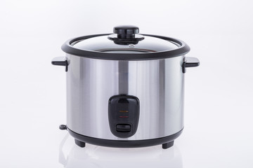 Electric rice cooker isolated on a white background