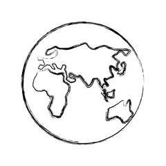 World earth isolated