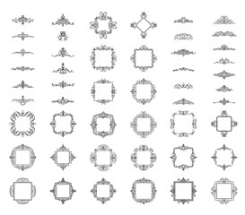 Business flourish signs and classic border of logo.