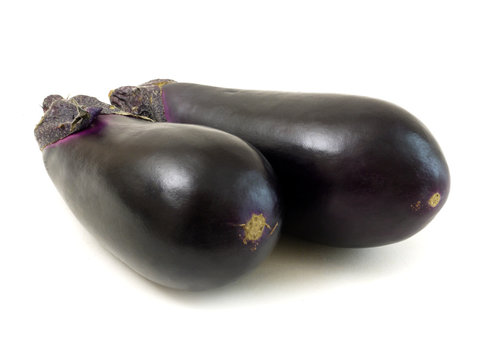 Two large eggplants