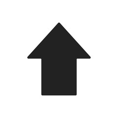 Arrow up vector icon. Forward arrow sign illustration.