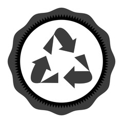 white background recycle vector icon. Style is flat symbol, gray color, rounded angles