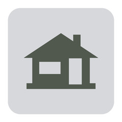 Home icon, house silhouette