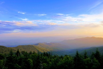 Fototapeta na wymiar Sunset Smoky Mountains