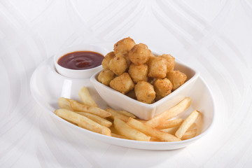 Fried Potato Nuggets & French Fries