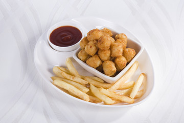 Fried Potato Nuggets & French Fries