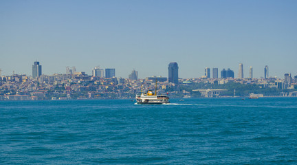 Ship in Bosphorus River