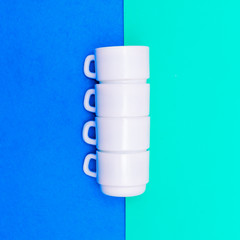 Set of coffee cups. Minimal art design