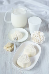 Panna cotta with white chocolate.