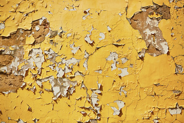 Old weathered yellow wall